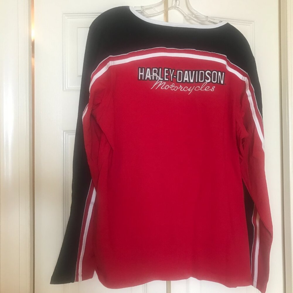 motorcycle long sleeve shirt. Vintage NEW. Embroidered. L - XL